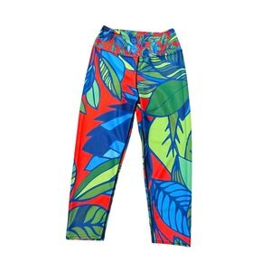 Rochelle Ballard Athletic Leggings Women's Size S Tropical Leaf Print